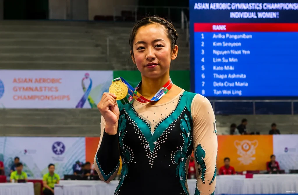 Ariha Pangambam Makes History as India’s First Senior Women’s Asian Aerobic Gymnastics Champion India aerobic gymnastics